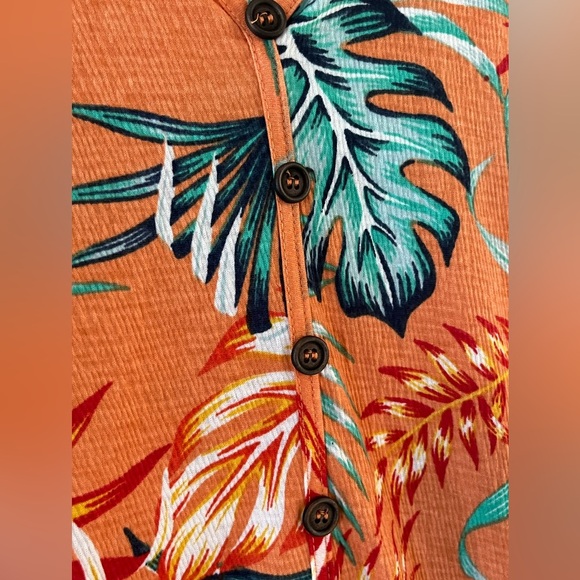 French Laundry Tropical Short Sleeve Summer Blouse Women’s Size Medium - Picture 4 of 14